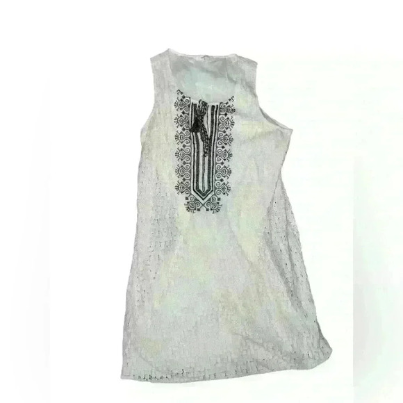 MYSTREE Embroidered  Dress Boho Hippie Size S Sleeveless Bohemian Round Neck - Picture 5 of 6